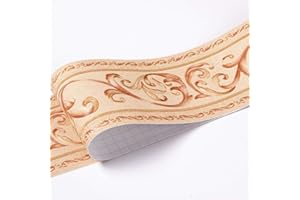 BANGGO Bordo adesivo per carta da parati impermeabile, motivo 3D, rimovibile, autoadesivo, per cucina e bagno, 10,6 x 500 cm