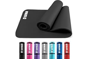 KAYMAN Yoga Mat – Multi-Purpose Extra Thick Foam Exercise Mats – Ideal Floor Mat for Pilates, Stretching, Resistance Workout & Therapy – Home & Gym Equipment Accessory