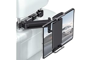 NEOVSUNY Support Tablette Voiture, Support Ipad Voiture Extensible Support De Tablette De Siège De Voiture, Porte Tablette Voiture pour iPad Pro 12.9/11/Air/Mini, Samsung Tabs, Switch et appareils 4,7-12,9"