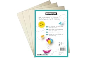 ZADAWERK® Papel nácar - 250 g/m² - A4 - marfil - 50 piezas - para invitaciones - cartas - para artesanías - nobles