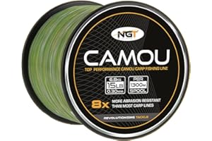 NGT Carp & Coarse Fishing Line Camo Colour available in 8lb 10lb 12lb 15lb Breaking Strain (15lb)