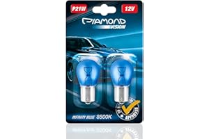 ‎DIAMOND VISION Diamond Vision 2x P21W | Xenon Look | Halogen KFZ Autolampen | 8500K Super Ultra White | extrem langlebig | 2er SET | E-Prüfzeichen | BA15S