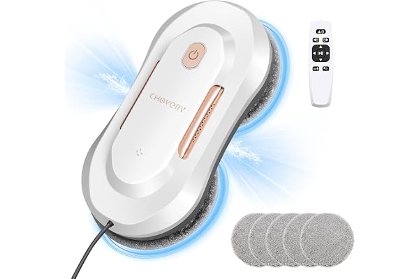 CHOVERY CL-3 Robot Nettoyeur de Vitre 3800Pa avec Fonction Pulvérisateur Robot Laveur de Vitre Automatique électrique avec Double Pulvérisation d'eau