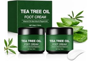 Tea Tree Oil återfuktande kräm för händer och fötter, te tree olja hudvård för lugnande Irriterad hud, ger intensiv återfuktning, smoothing Care Cream för män och kvinnor, 2 pièces