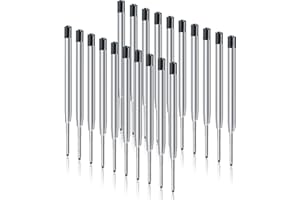 OFFCUP Wkłady do długopisów kulkowych, 20 szt., uniwersalne wkłady atramentowe o długości 9,9 cm, średnia końcówka 1,0 mm, kompatybilne z długopisami kulkowymi Parker (czarny)