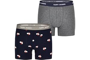 Glad shorts, pojkar, retroshorts, boxershorts, 2-pack, jul, jul, barn, underkläder, bomull, elastan, extra bekväma