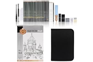 ‎PILISTAR Bleistifte Verschiedene Härtegrade Set, Pack of 42 Professionelles Zeichenset, Skizzierstifte set, für Künstler, Anfänger, Studenten und Schulranzen