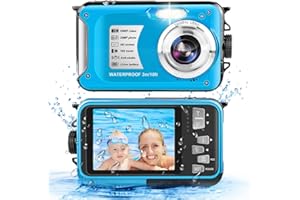 YIXINXIN Unterwasserkamera wasserdichte Kamera 10FT 1080P Full HD 30MP Unterwasserkamera 16X Digitalzoom mit Einer 32GB Karte Anti Shake Digitalkamera Blau