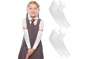 Yolev 2 Pairs Arm Sleeves for Kids UV Sun Protection Sleeves Compression Sleeves for Boys Girls