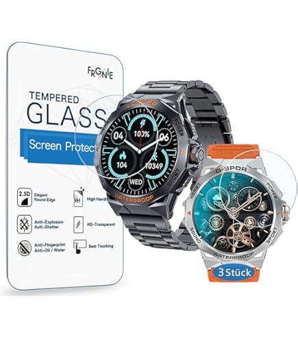 LIGE Militaire smartwatch voor heren, met telefoonfunctie, 400 mAh, 3
