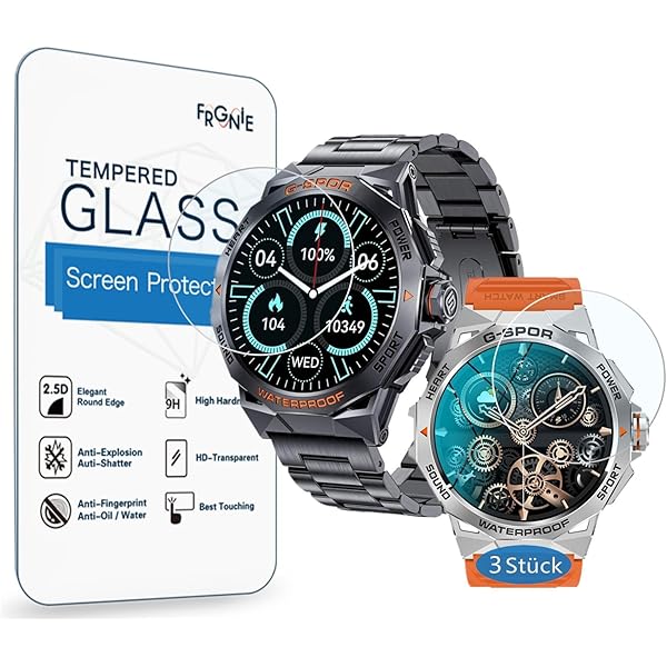 Displayschutzfolie Für Idomars MT800 Smartwatch - 3 Stück Panzerglas