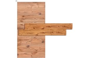 iWerk - Wandpaneele in natürlicher Holzoptik | Selbstklebende Holzpaneele aus nachhaltigem Echtholz für Wand & Decke | Natürliche Wandverkleidung für ein angenehmes Raumklima | Wandpaneel „Alp”