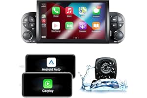 ANKEWAY Autoradio per Fiat Panda 2013-2020, 6,2 Pollici [2G+32G] Android Autoradio 2 DIN con CarPlay Senza Fili + Android Auto Senza Fili, GPS Nav, WIFI, Radio RDS/FM +SWC + Fotocamera posteriore