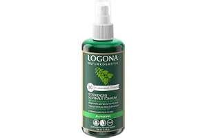 LOGONA Naturkosmetik stärkande hårbottenonika ekologisk nässla & björk – närande tonic för hår och hårbotten – björkhårvatten med naturliga probiotika – vegan – för alla hårtyper