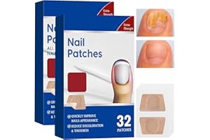 PIPIHOME 64 Stück Zehennagel Korrektur Patches, Nagelpflaster Reparaturpflaster, Spaltnagelreparatur Stärkende Nägel, Nagelgraben Reparaturpflaster für Beschädigte Nägel und Erscheinungsbild Verfärbter Nägel