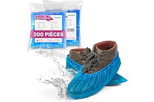 ARNOMED surchaussures jetables, chausson jetable bleus CPE, couvre chaussure, protege chaussures jetables, protection chaussures jetable sans latex pour le chantier
