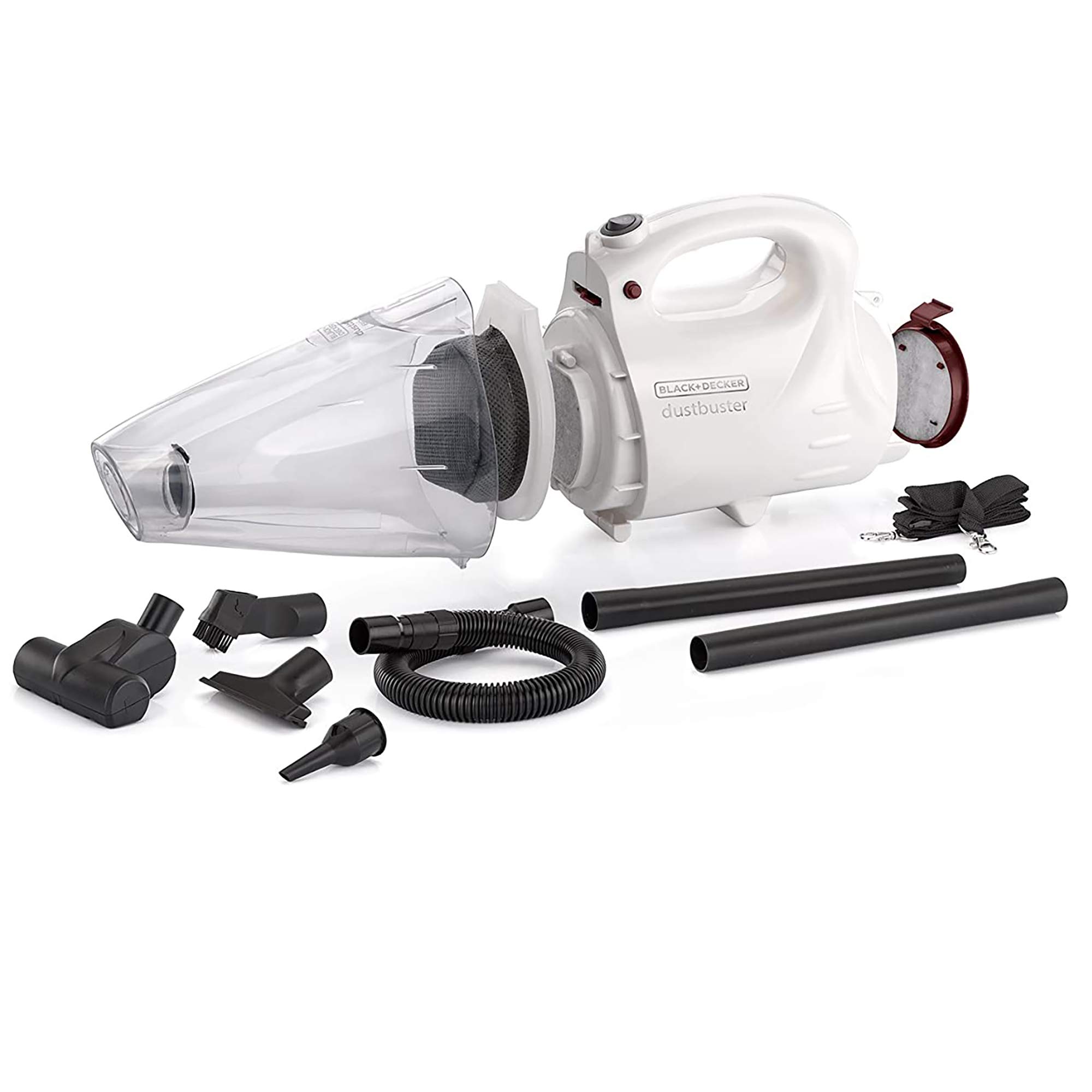 BLACK+DECKER V802-IN Portable Handheld Vacuum Cleaner with Accessories for Cleaning Carpets, Upholstery & Electronic Gadgets, 800 W, 0.9 L, 1 Year Warranty