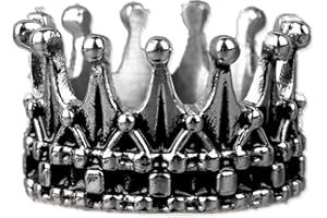 LAFATINA Anelli con corone e troni del Regno Reale Anello Portachiavi in Acciaio Inossidabile con re Regina e Cavaliere