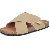 Dokela Women's Sandals with Cork Footbed Slippers Made of Leather