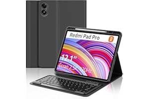 ‎SENGBIRCH SENGBIRCH Tastaturhülle für Redmi Pad Pro 12.1'' 2024 - QWERTZ Deutsche Tastatur Abnehmbare Bluetooth Wireless Tastatur für Redmi Pad Pro 12.1'' 2024, Schwarz
