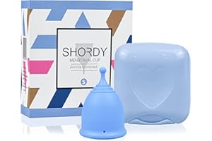 SHORDY Menstrual Cup, Single Pack (Small) with Box, Soft & Flexible, Copa Menstrual Kit for Women | Up to 12 Hours of Comfort, Eco-Friendly & Safer Alternative to Pads & Tampons (Blue)