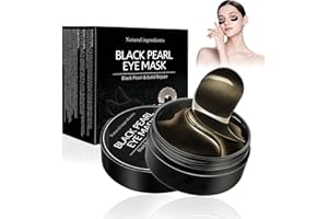 HOUSN 60 Cerotti Collagene Anti Occhiaie, Eye Gel Patches Black PearlGonfiore, Rughe e Cernes sotto gli Occhi, Con Acido Ialuronico, Trattamento Idratante e Lenitivo