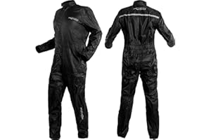A-Pro Regenjacke Regenkombi Motorrad Regenhose Wasserdicht Regenanzug Schwarz XXL
