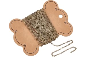 PH PandaHall 5m Catenina Ottone per Collane Catena per Gioielli Fai da Te, 2mm Bronzo Antico Catena Collana in Metallo per Creazione di Gioielli