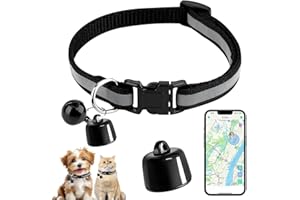 Bukbas Cat Tracker, GPS Tracker for Pets, Cat Dog Trackers with No Monthly Fees, Compatible with iOS/Android, GPS Tracking Device for Cat Dog Kitten Puppy
