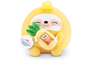 Snackles, Series 2, Sloth (Dole, Pineapple), Plush Toy, Small (20 cm), Brown Box, (Sloth)