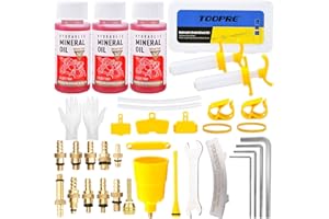 TEGOVE Kit Spurgo Freni per Shimano, TEKTRO, MAGURA, 180ML Olio Minerale Universale Kit Spurgo Freni MTB, Kit Idraulico Di Dissanguamento Del Freno A Disco Del Fluido Della Bicicletta