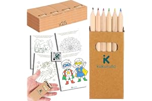 Set med 25 färgpennor för pojkar och flickor – perfekt som födelsedagspresent till barn och skola – 6 färgpennor per låda – perfekt målarpaket för barn ökar din kreativitet