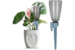 LARKUMIO Lahrma Plant Watering Devices 2Pcs Adjustable Plant Watering Indicator with 500ml Bottles Plant Waterer with Valve Control Switch for Outdoor Indoor Plants, Blue
