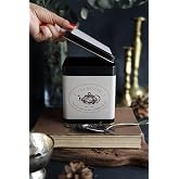 EVLE-Er024-8f Azura Tea Desenli Kare Metal Saklama Kabı 12x12 Cm (Azura Tea)
