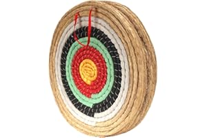AUVIM Archery Targets for Backyard Hand-Made Straw Archery Target for Recurve Bow Compound Bow or Longbow 20 Inches Traditional Bow Arrow Target for Kids Youth Adult Archery Hunting Practice