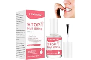 SHENGQIALUN Anti Nail Biting Polish, Quick Drying Stop Nail Biting, Nail Biting Prevention for Adults, Clear Anti Nail Biting Nail Polish Stop Biting Nails Nail Care Bitter Taste Safe Natural Plant Extract