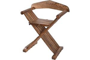 ULFBERTH Ulf Berth-Medieval Scissors Chair with Back Rest Made Of Wood-Medieval Larp Viking