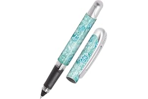 ONLINE stylo roller ergonomique Love │ pour l'école et le lycée │ poignée souple pour gauchers et droitiers │ cartouches d'encre standard, rechargeables, couleur bleue │ stylos pour étudiants