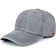 Baseball Cap - Plain Cap Hat Lightweight Adjustable Washed Polo Style Hat Classic Sports Casual Cap Summer Sun Hat for Unisex