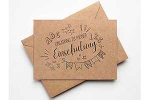 Paperlane by Essi Kraft Paper Invitation Card (School Enrolment)