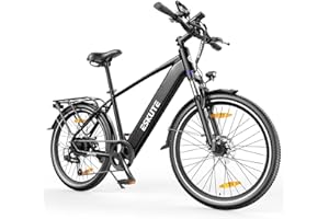 ESKUTE Netuno Plus 2024 Electric Bike, 27.5 Inch Electric Mountain Bike, 250W Motor, 36V 14.5Ah Removable Battery, Up To 60 Miles, Torque Sensor, Electric Bicycle For Adults Men Women