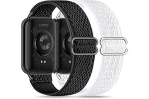 Wizvv 2 Pack Nylon Armband kompatibel mit Xiaomi Mi Band 8 Pro/Redmi Watch 4, Schnellverschluss Ersatz Sport Uhrenarmband, Weiches Uhrenarmband ersetzen für Damen Herren
