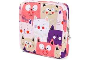 KALIONE Sanitary Napkin Storage Bag, Portable Holder for Pads, Period Pouch for Teen Girls, Reusable Sanitary Bag