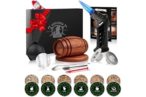 MUKHSIN Whisky Smoker Set Cocktail Zubehör- Whiskey Geschenkset Personalisierte Geschenke für Männer Geburtstag Vater Papa Geburtstagsgeschenk Cocktail Whisky Räucher Set Boyfriend Gift