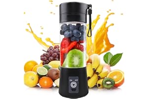 CHICSOLIS 380ml Tragbarer Mixer für Smoothie, Wiederaufladbarer kleiner Mixer für Früchte, Smoothie Maker mit 6 Klingen aus Edelstahl
