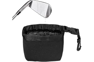 CRSUSUKJ Club Scrub Borsa Sacchetto di pulizia per mazze da golf e palline da golf, impermeabile per la pulizia esterna con clip rimovibile, accessori per mazze da golf. Impermeabile all'interno e all'esterno