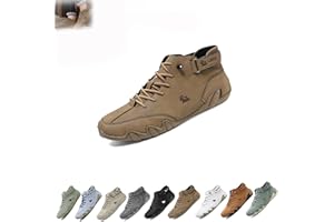 JXOPY Bottes hautes italiennes faites à la main avec velcro, chaussures Beck hommes imperméables, baskets décontractées en cuir chaussures Beck respirantes antidérapantes for hommes, bottes Beck for hommes