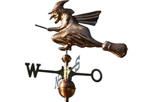 Linneborn Metallwaren GmbH Wetterfahne Hexe auf Besen (poliert)