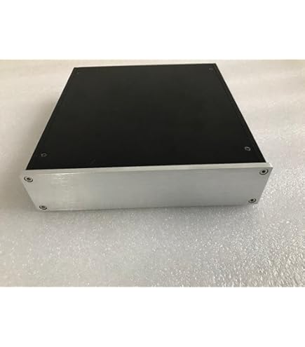 Nobsound Aluminium versterkerbehuizing, HiFi DAC chassis, Preamp PSU-hoes, versterkerbouwset, blanco behuizing, doe-het-zelf box huis met heatsink gat formaat 212 x 70 x 257 mm