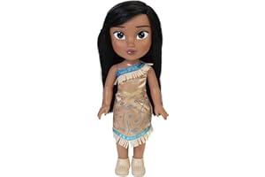 DISNEY PRINCESS Princesas Disney - Mi Amiga Pocahontas Grande para Niñas – Muñeca de 38 cm de Altura Que Incluye Vestido, Zapatos y Tiara Extraíbles – Muñeca con Preciosos Detalles para niñas con 3 años +